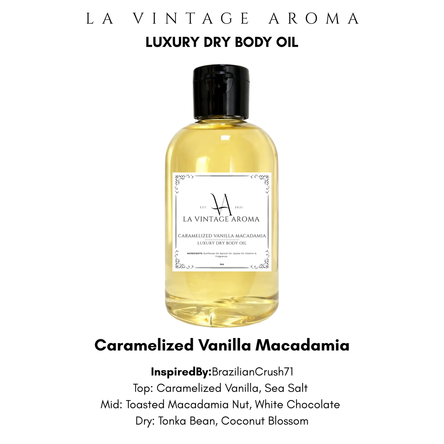 *CLEARANCE* Caramelized Vanilla Macadamia Dry Body Oil