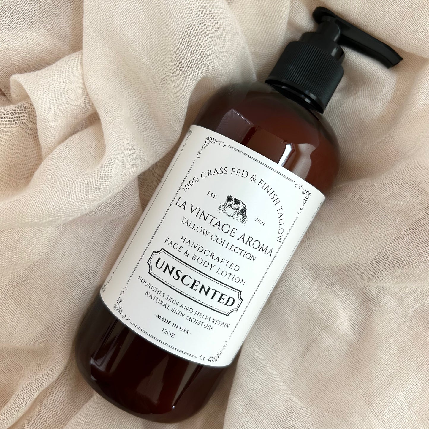 Unscented Tallow Face & Body Lotion
