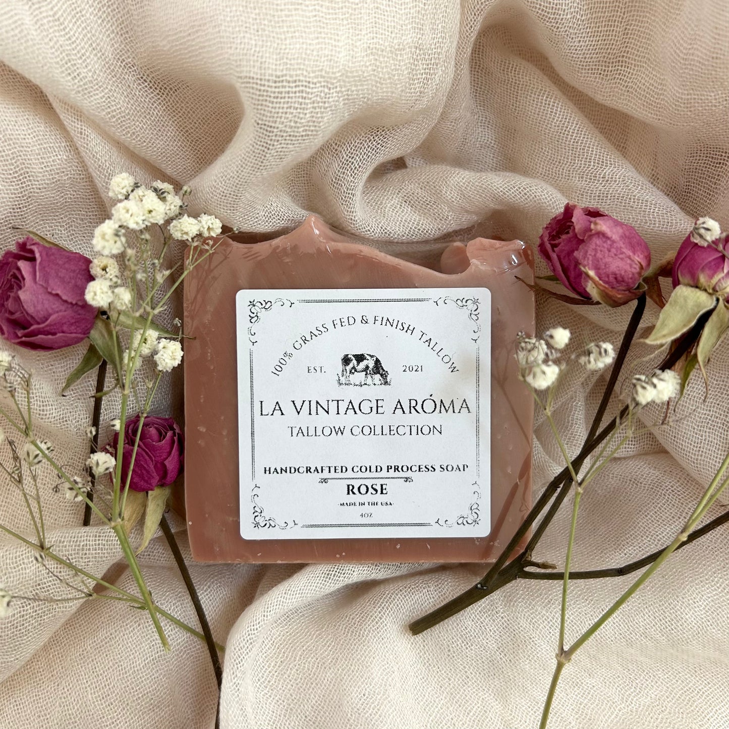Rose Tallow Soap Bar
