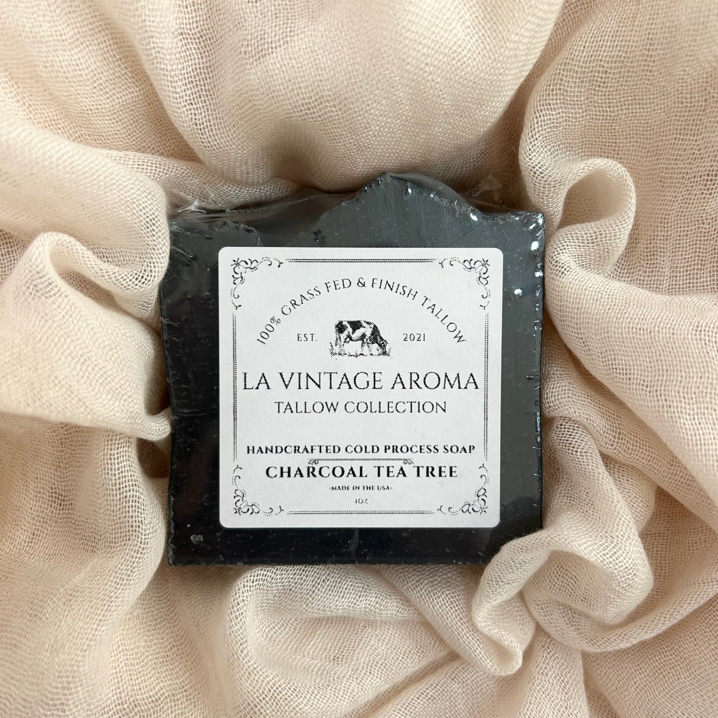 Charcoal Tea Tree Tallow Soap Bar