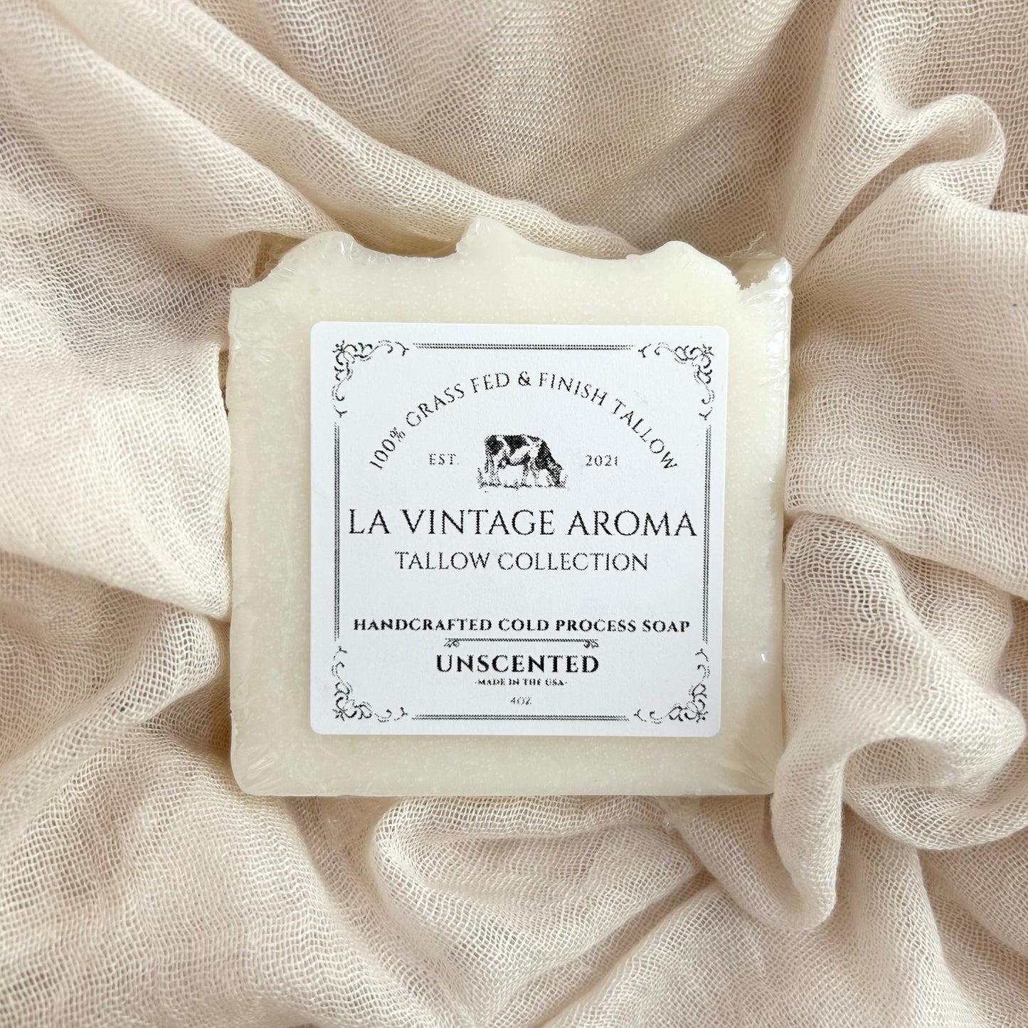 Unscented Tallow Soap Bar