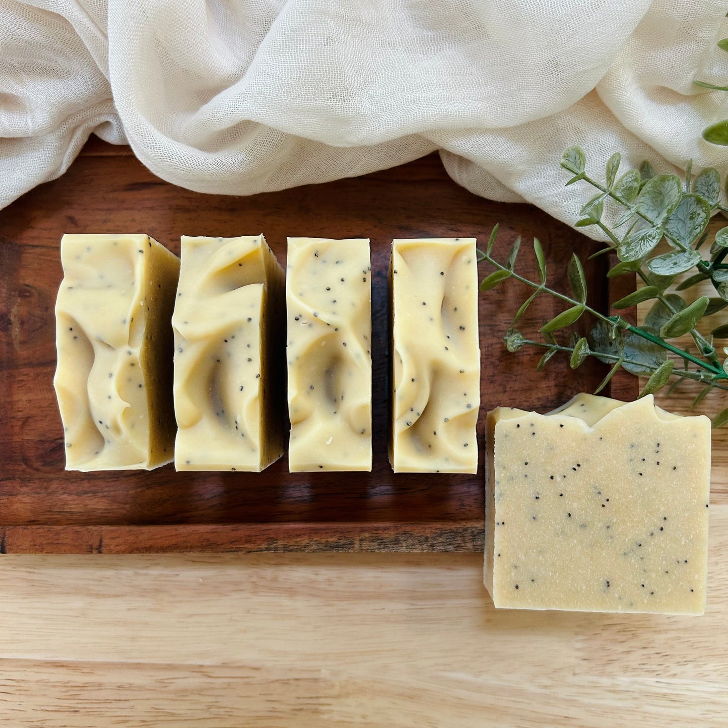Lemon Poppy Essential Oil Goat Milk Soap