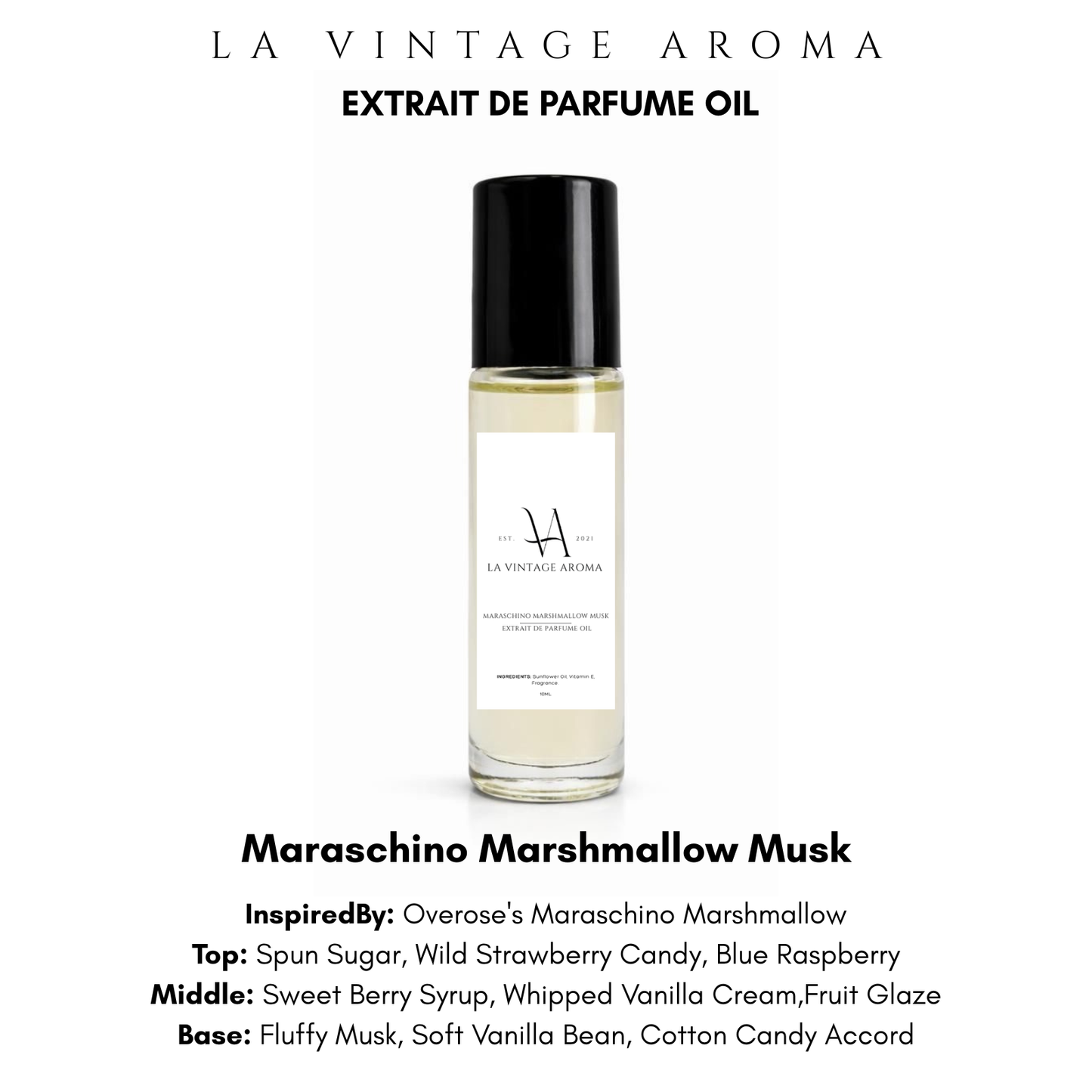 Maraschino Marshmallow Musk Extrait De Parfume Oil