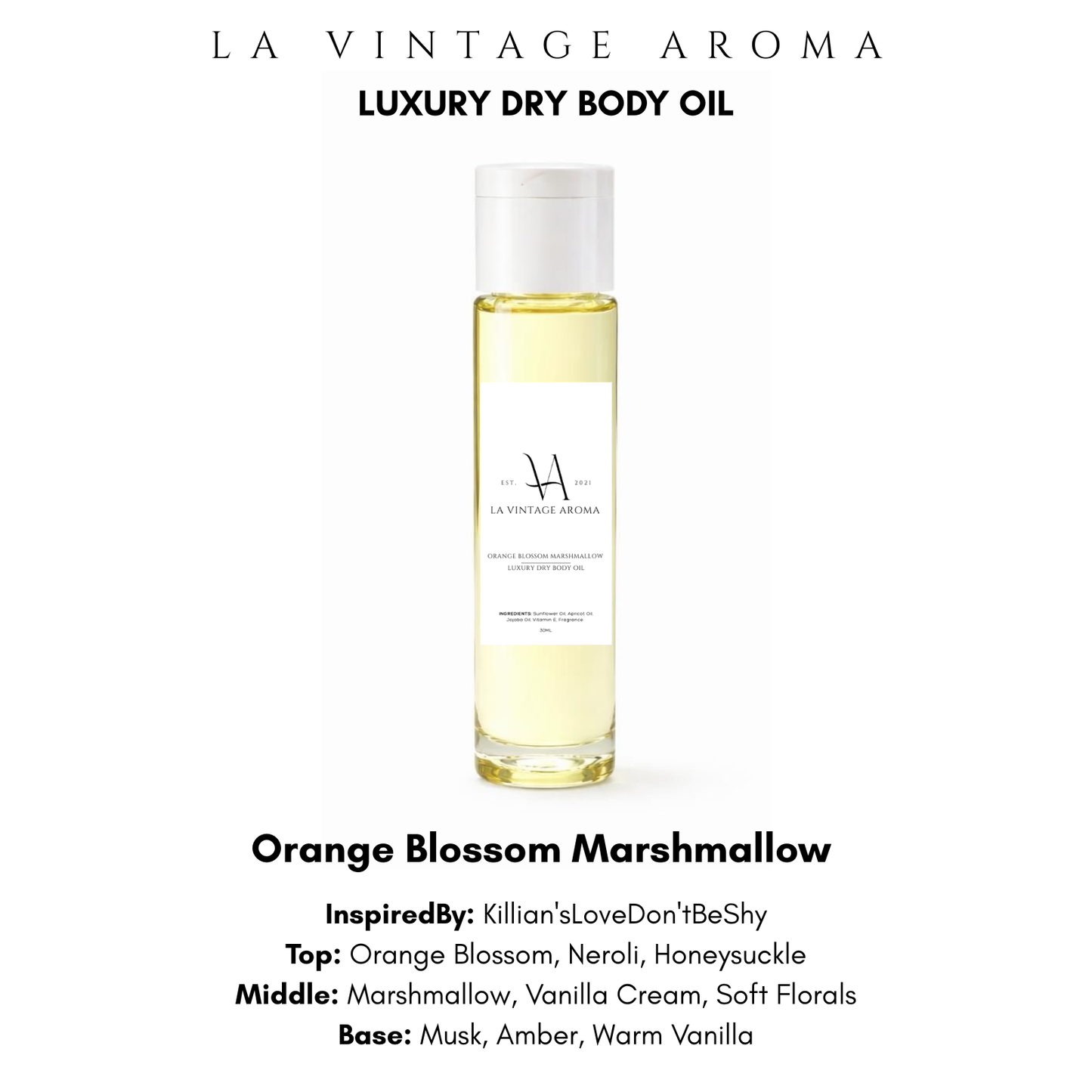 Orange Blossom Marshmallow Body Oil