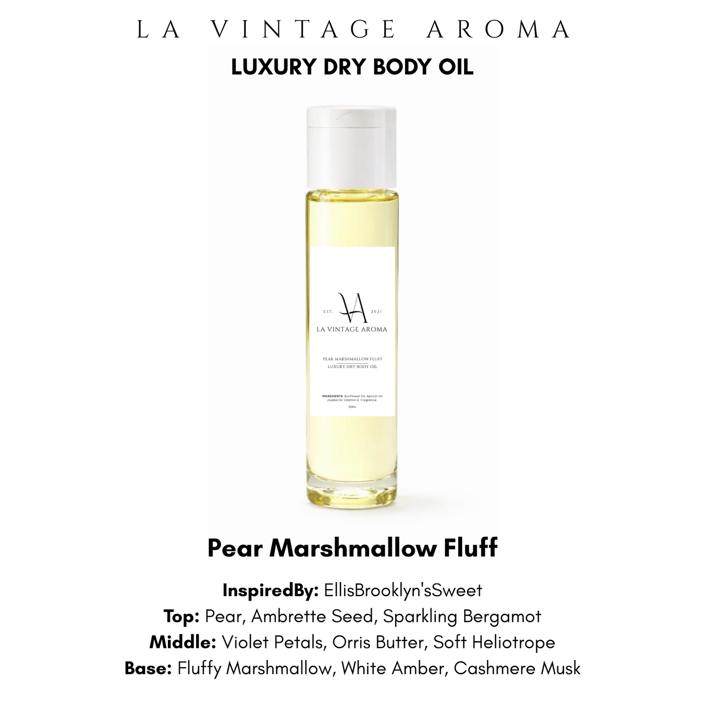 Pear Marshmallow Fluff Body Oil