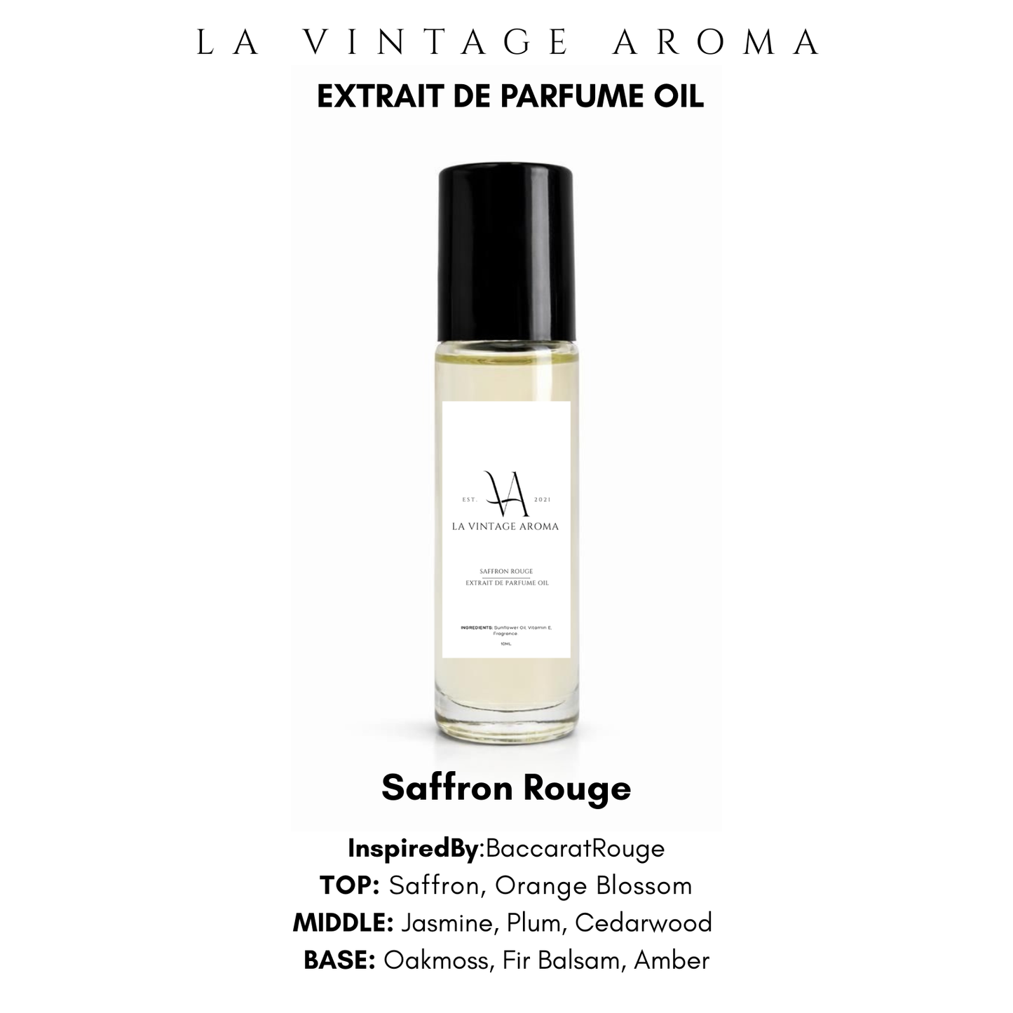 Saffron Rouge Extrait De Parfume Oil