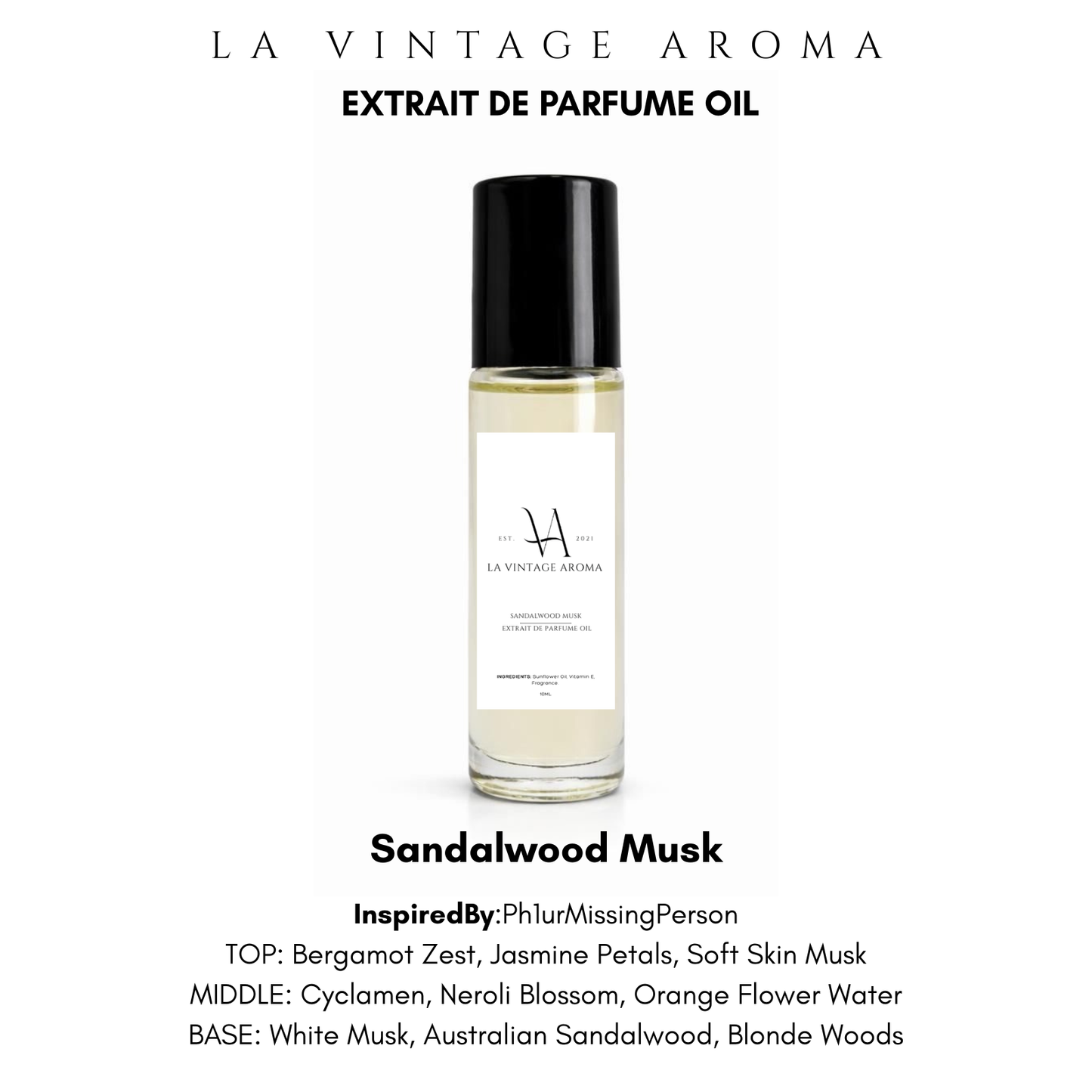 Sandalwood Musk Extrait De Parfume Oil