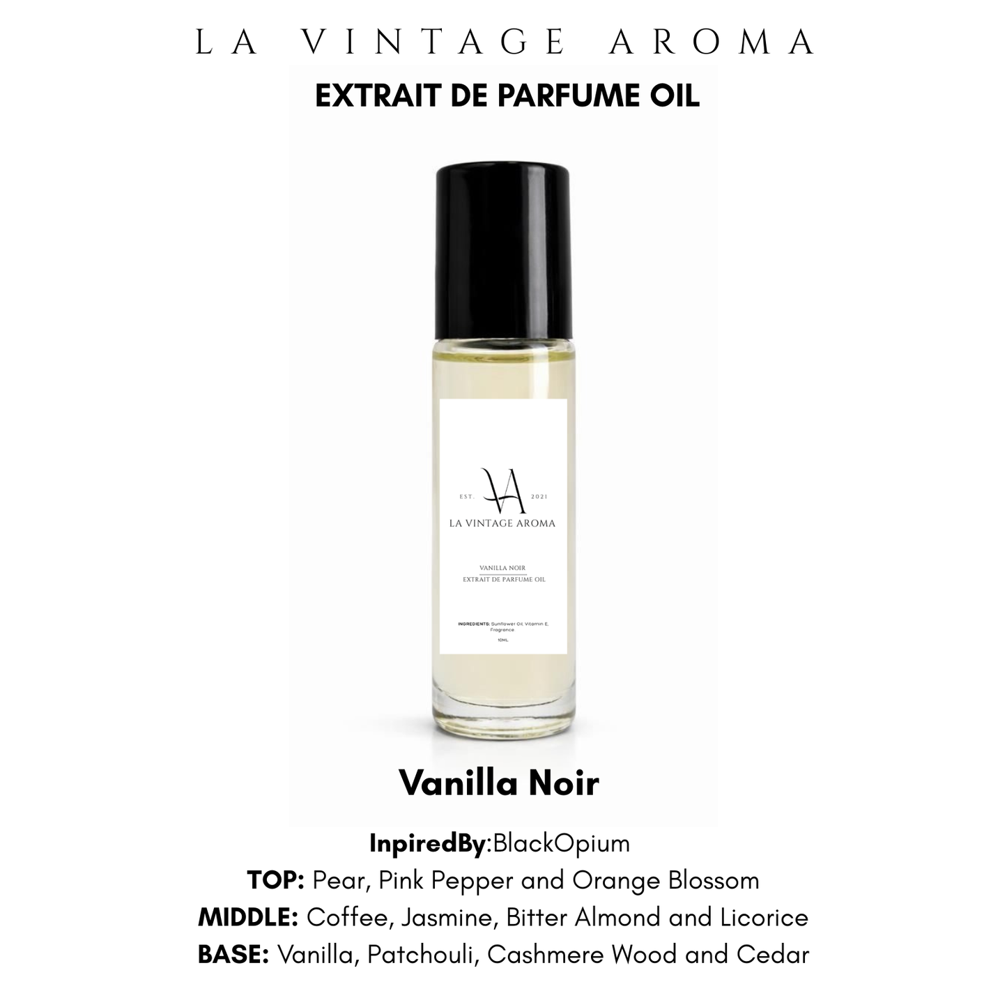 Vanilla Noir Extrait De Parfume Oil