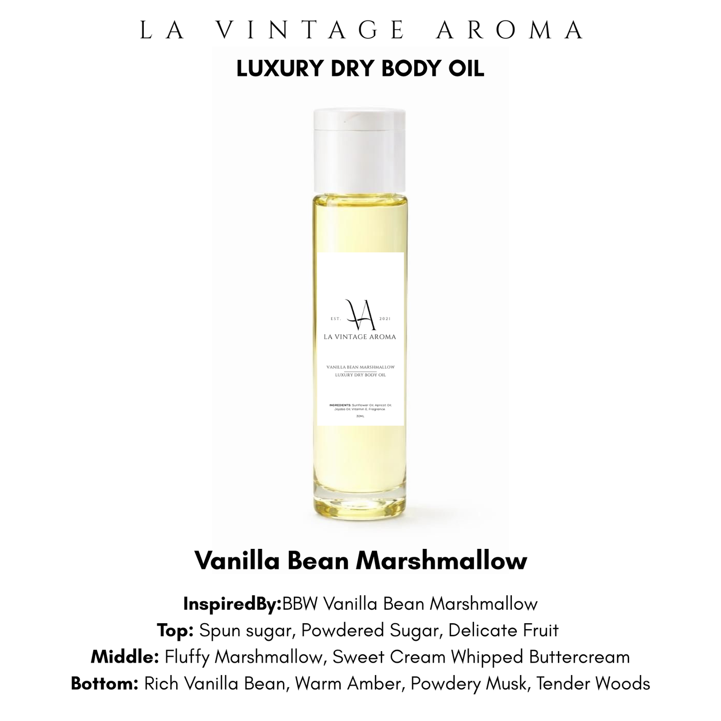 Vanilla Bean Marshmallow Body Oil