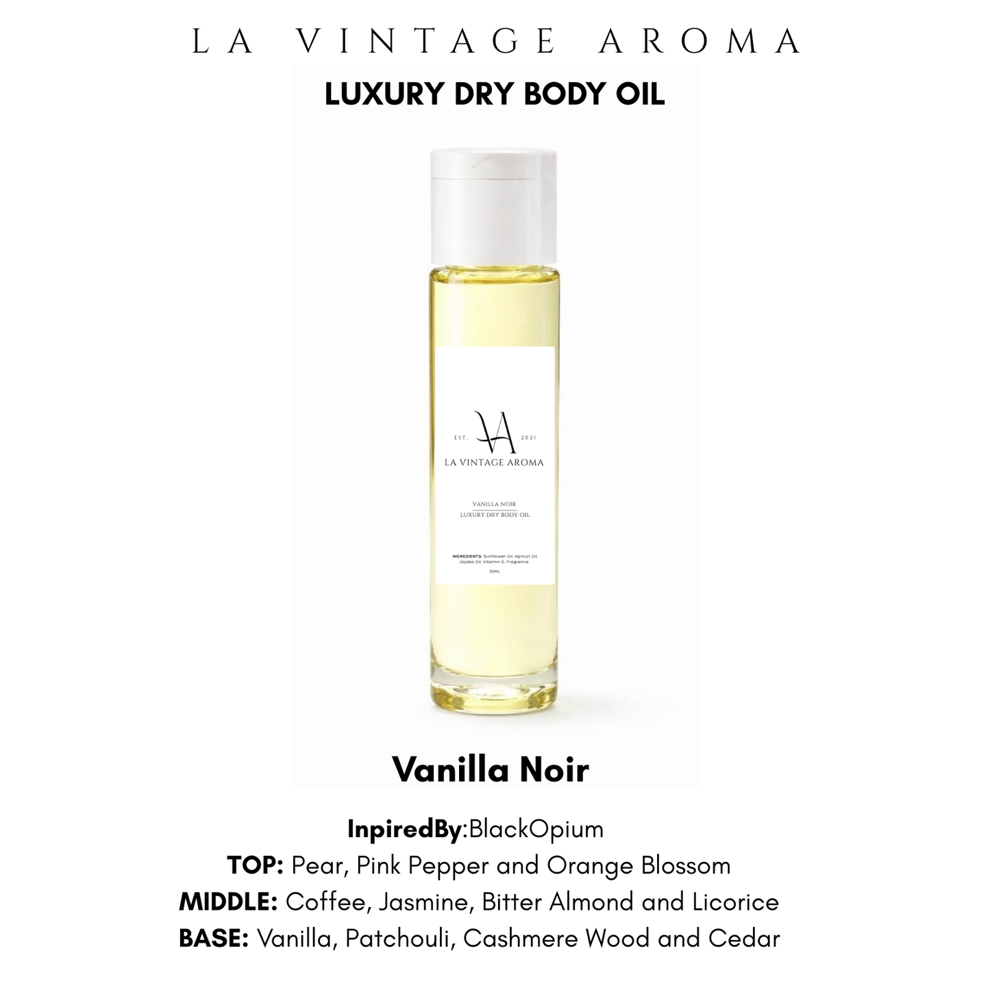 Vanilla Noir Dry Body Oil