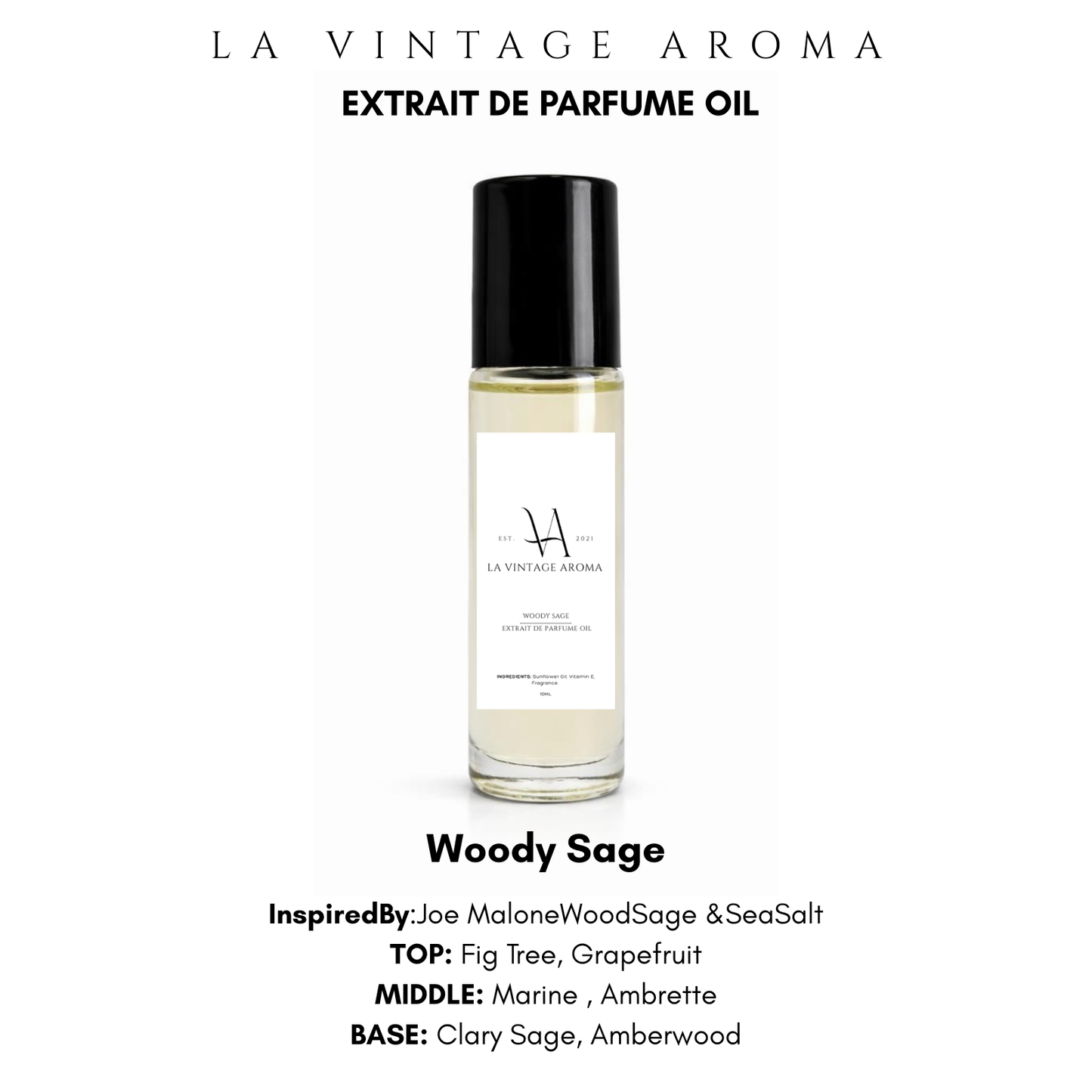 Woody Sage Extrait De Parfume Oil