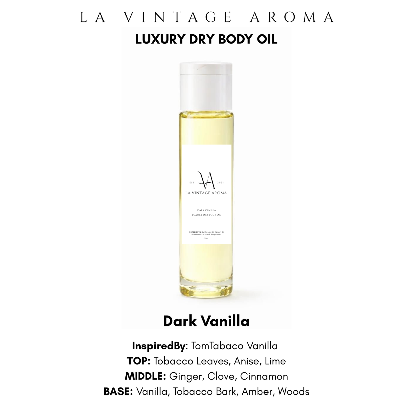 Dark Vanilla Dry Body Oil