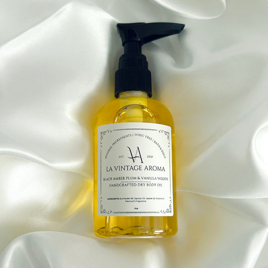 Black Amber Plum & Vanilla Woods Dry Body Oil