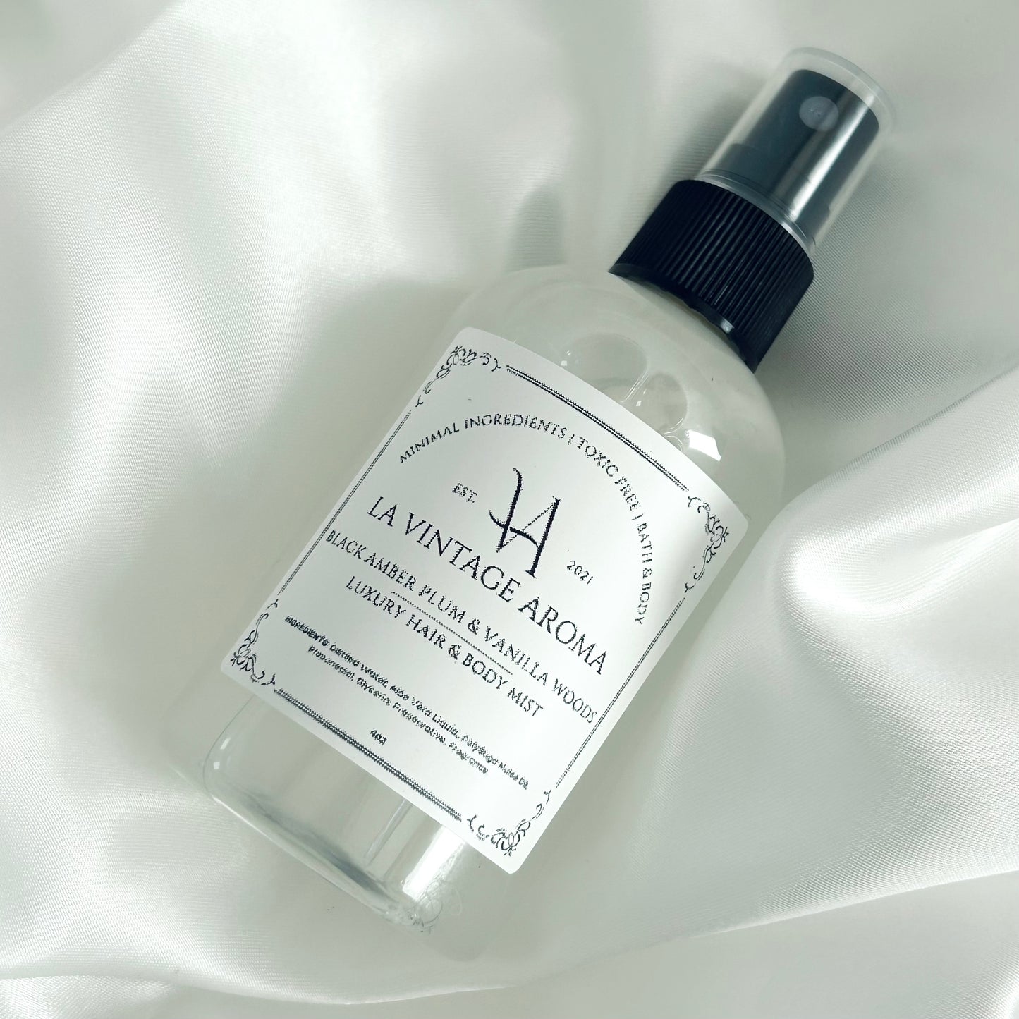 Black Amber Plum & Vanilla Woods Luxury Hair & Body Mist