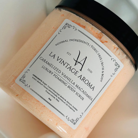 Caramelized Vanilla Macadamia Luxury Foaming Body Scrub