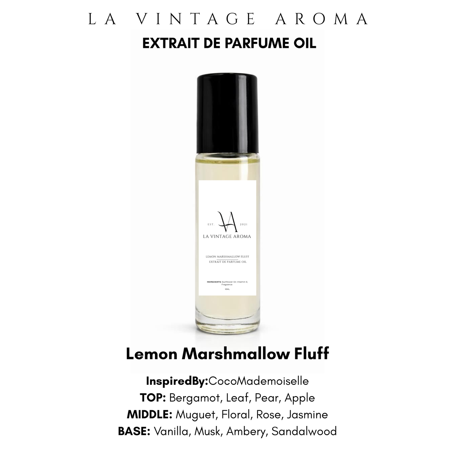 Lemon Marshmallow Fluff Extrait De Parfume Oil