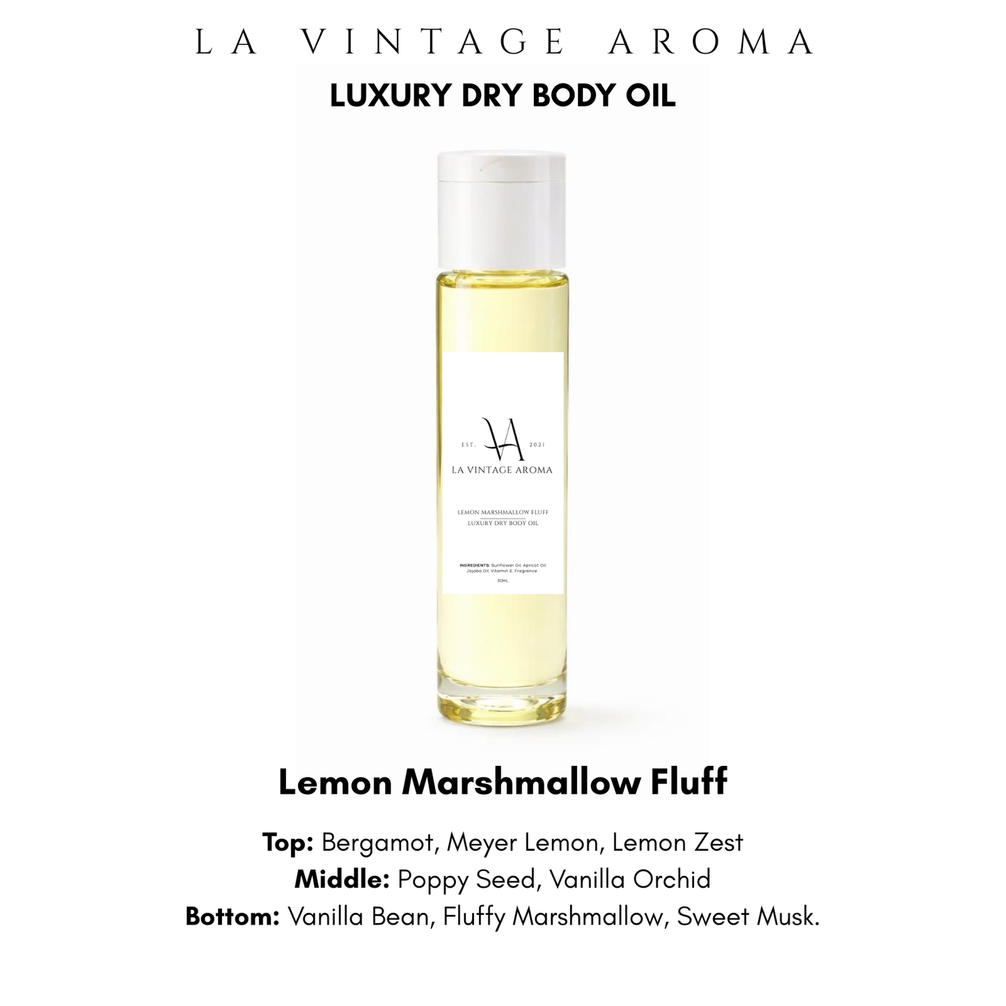 Lemon Marshmallow Fluff Body Oil