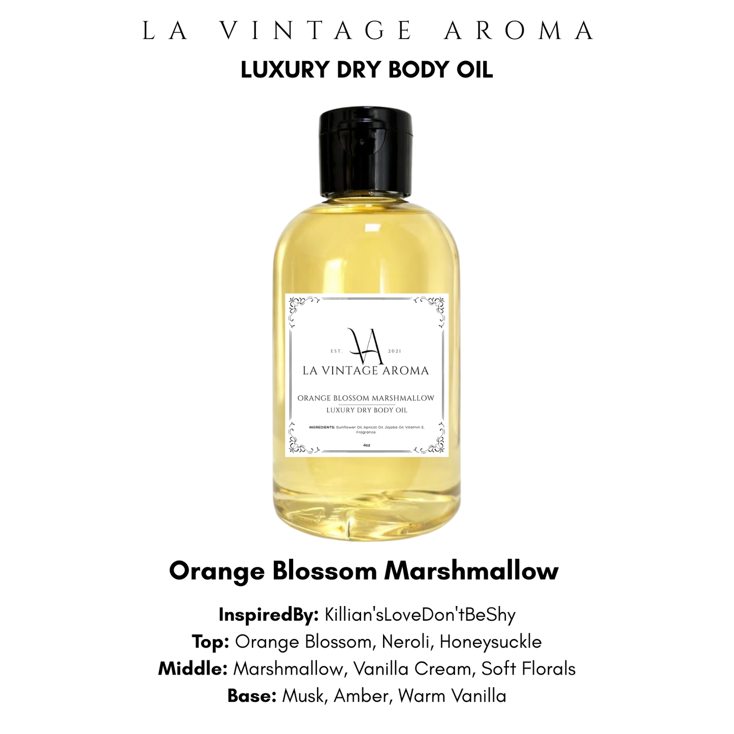 Orange Blossom Marshmallow Body Oil