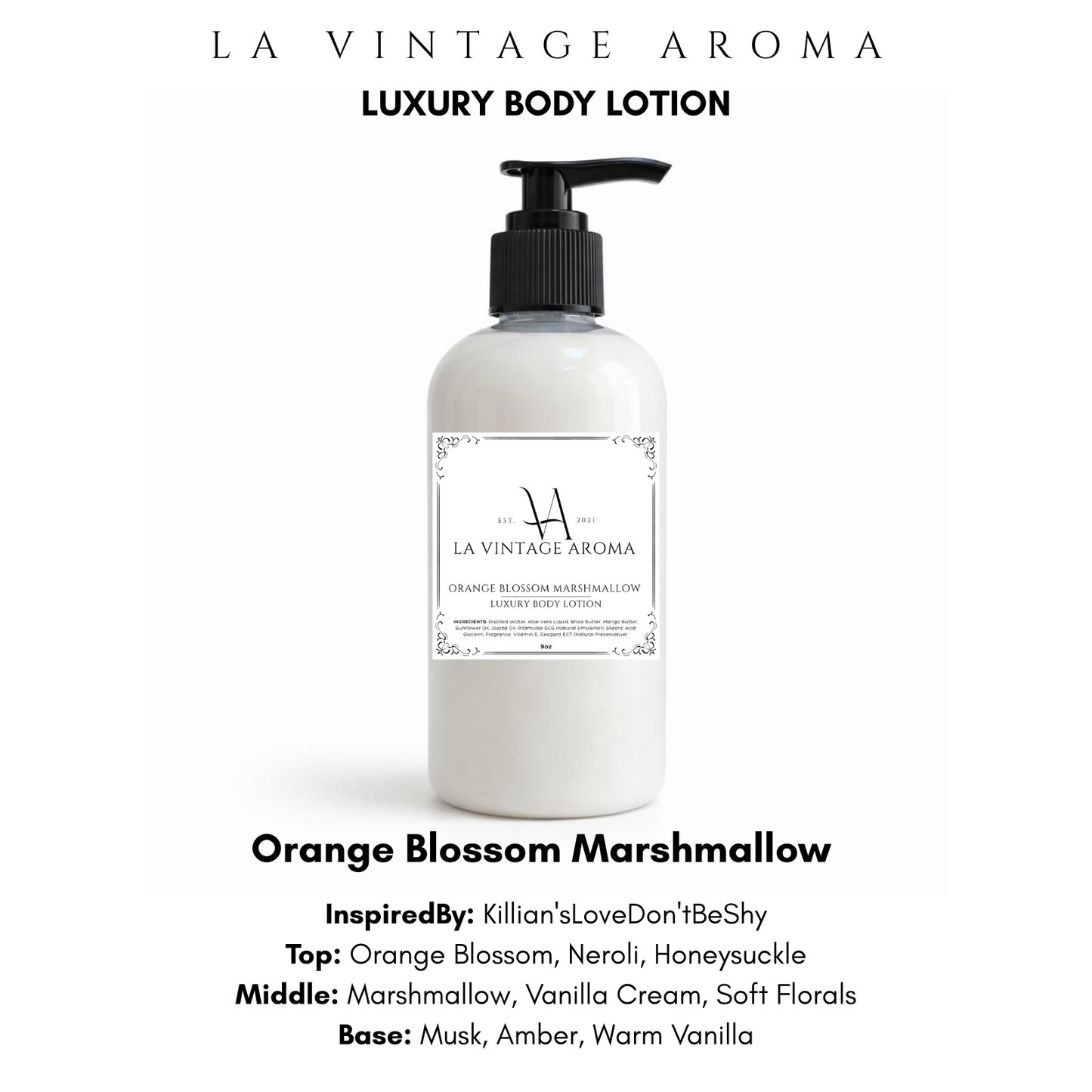 Orange Blossom Marshmallow  Body Lotion