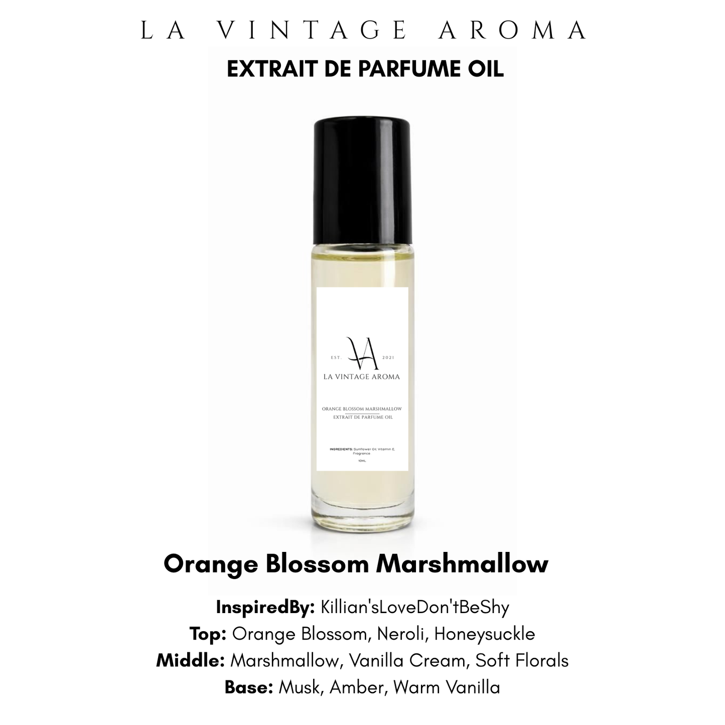 Orange Blossom Marshmallow Extrait De Parfume Oil