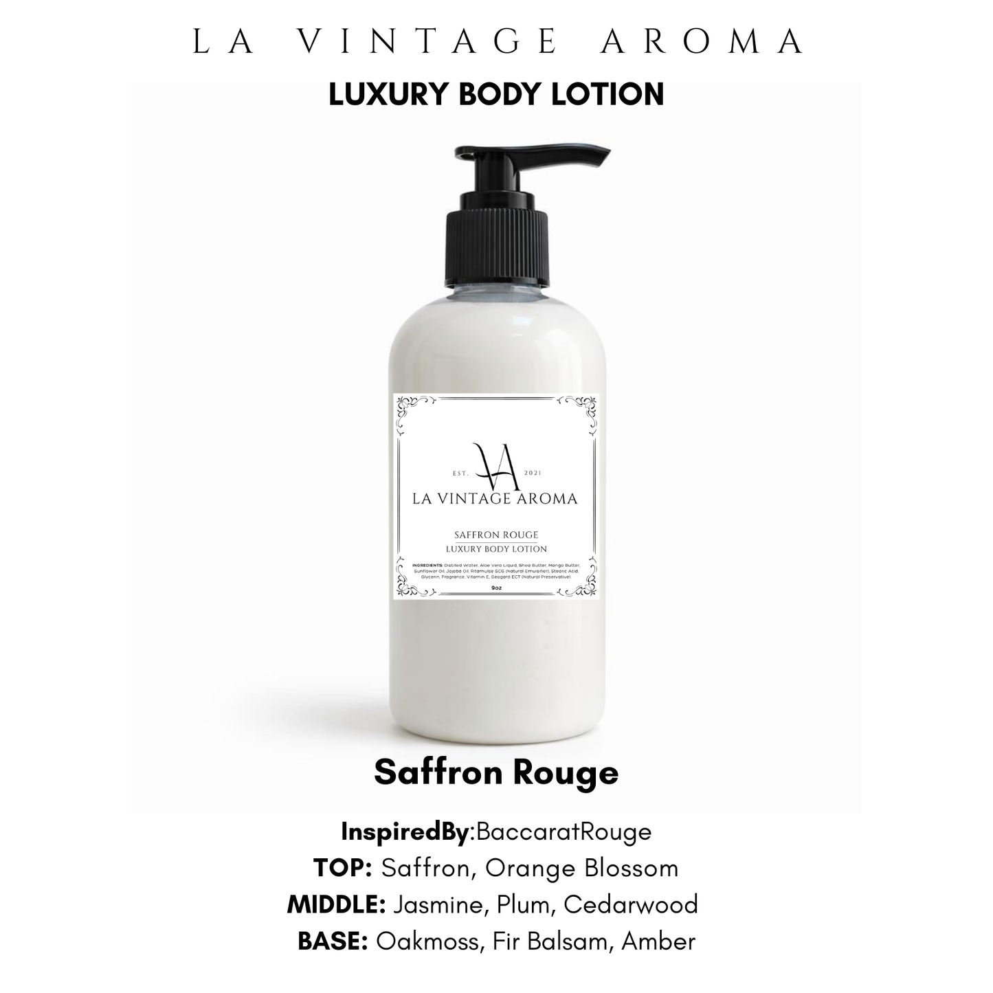 Saffron Rouge Body Lotion