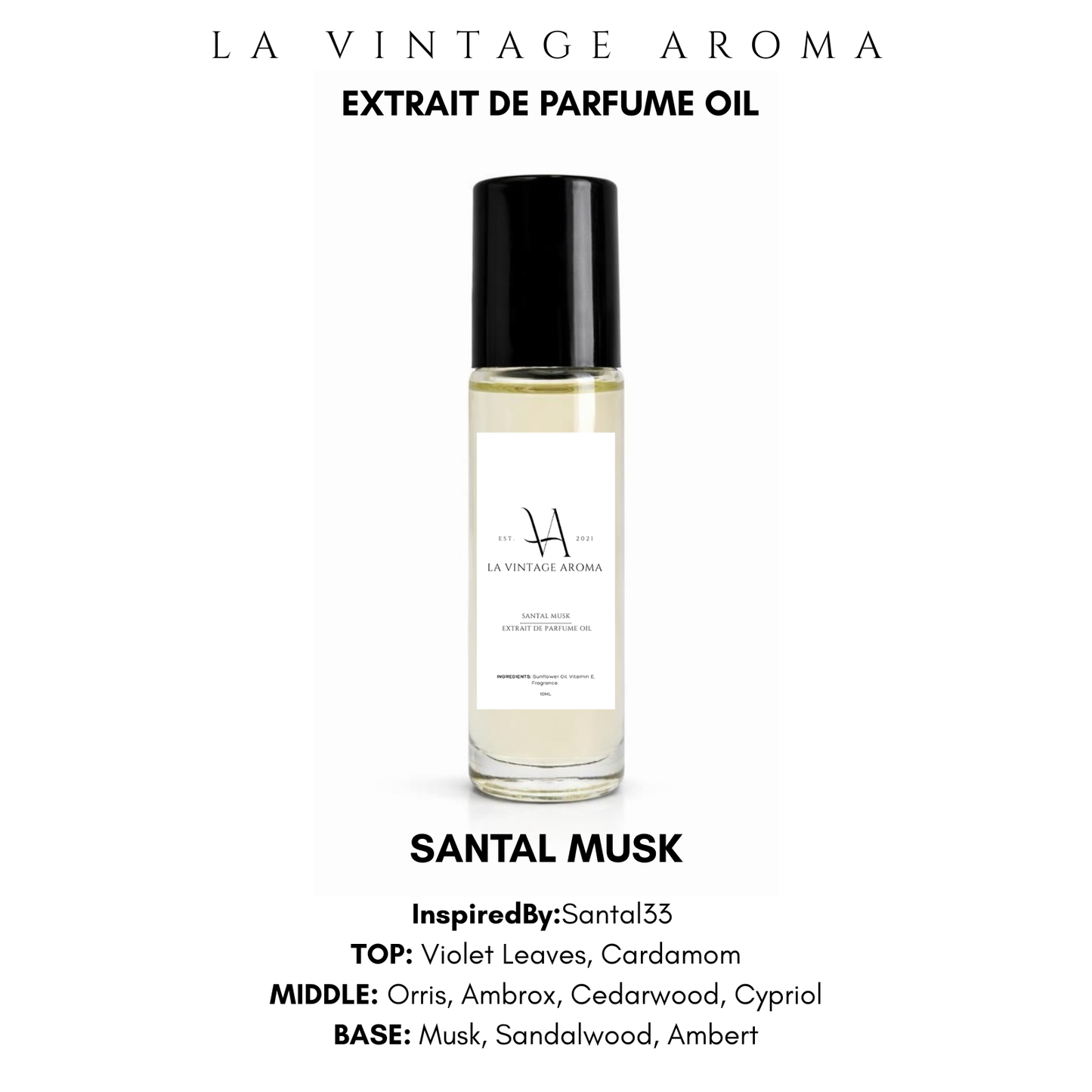 Santal Musk Extrait De Parfume Oil