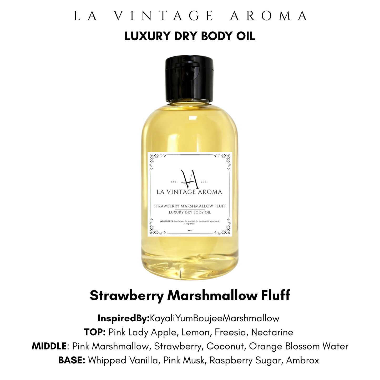 Strawberry Marshmallow Fluff Dry Body Oil