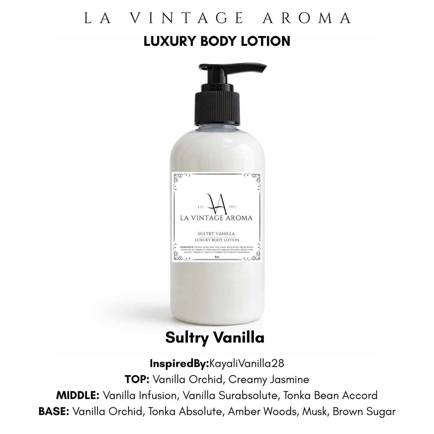 Sultry Vanilla  Body Lotion