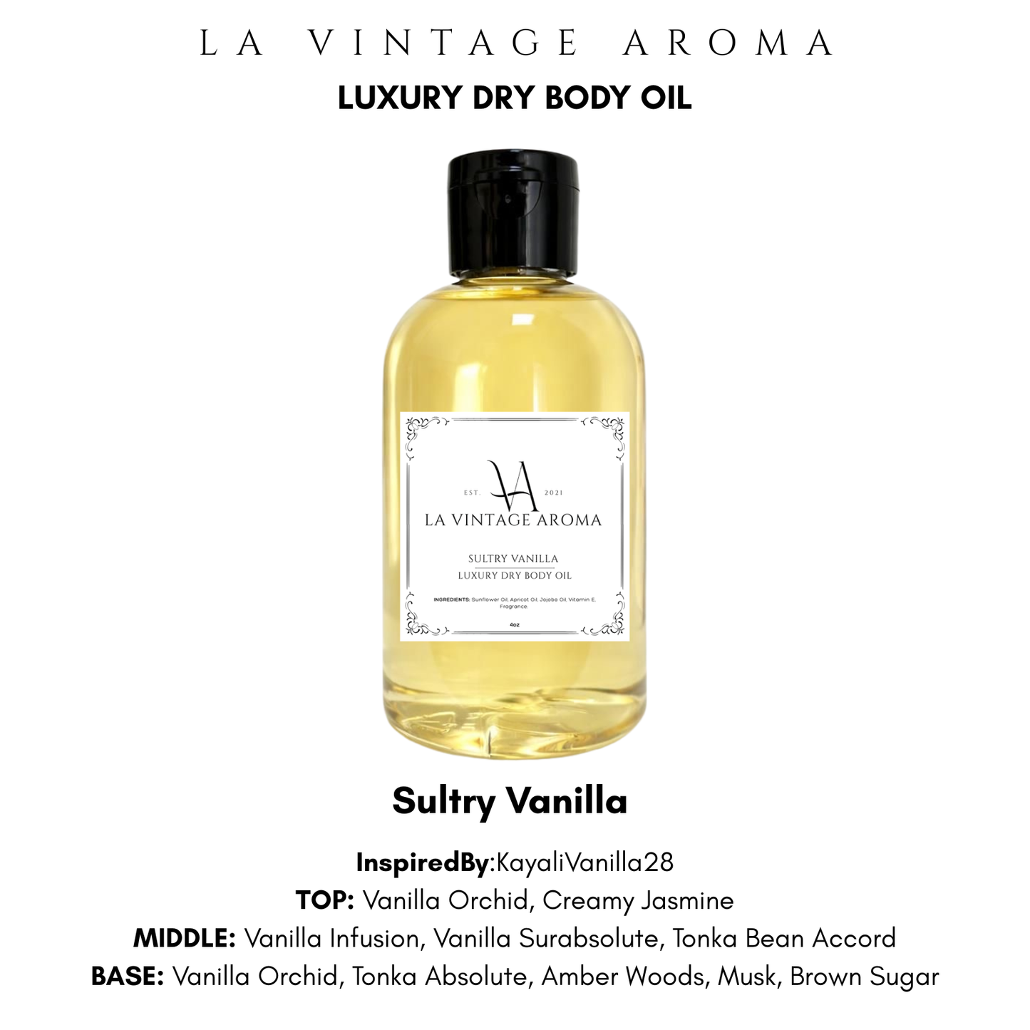 Sultry Vanilla Dry Body Oil