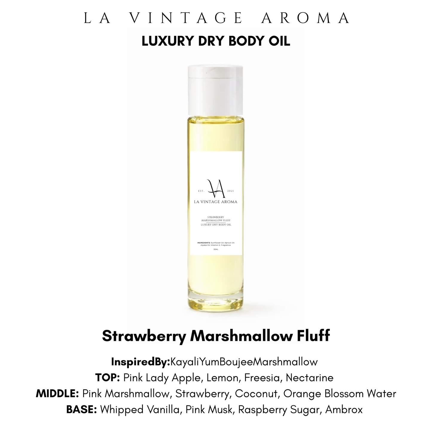 Strawberry Marshmallow Fluff Dry Body Oil