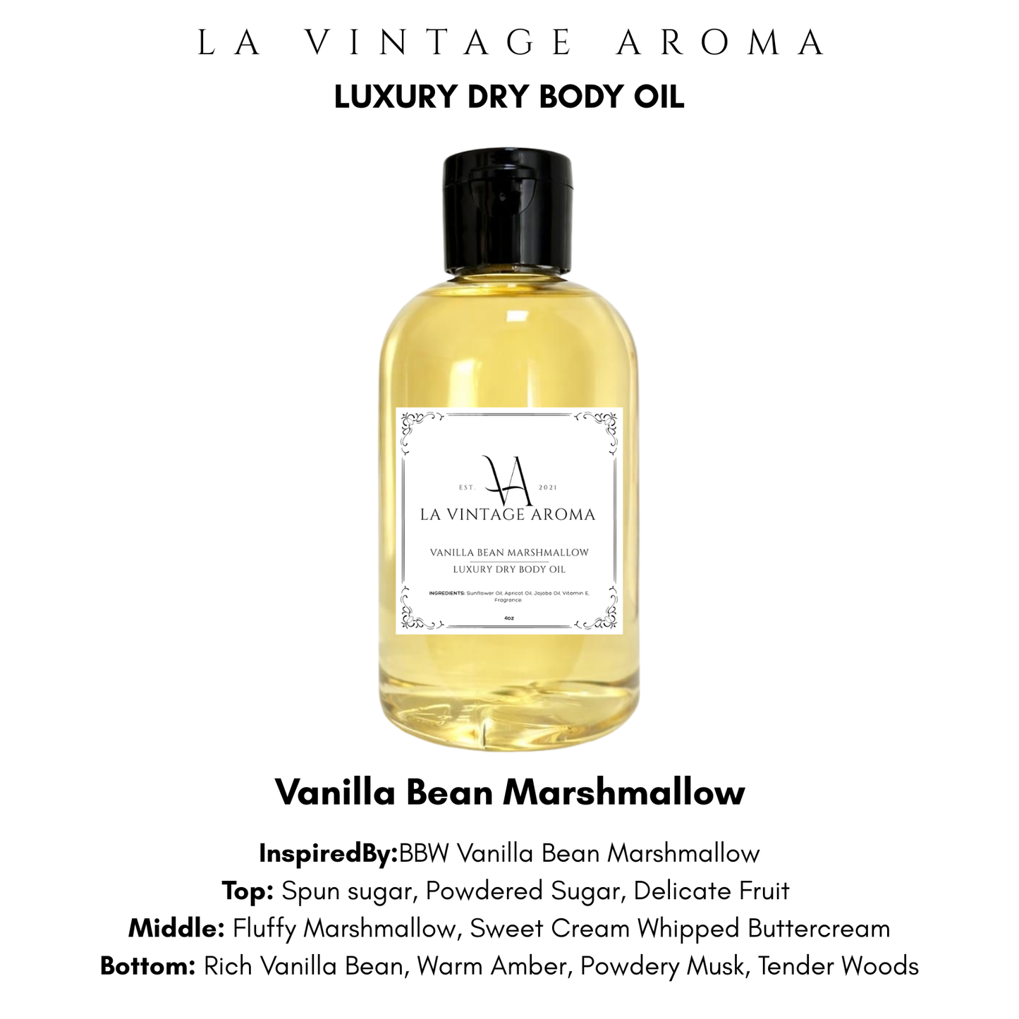Vanilla Bean Marshmallow Body Oil