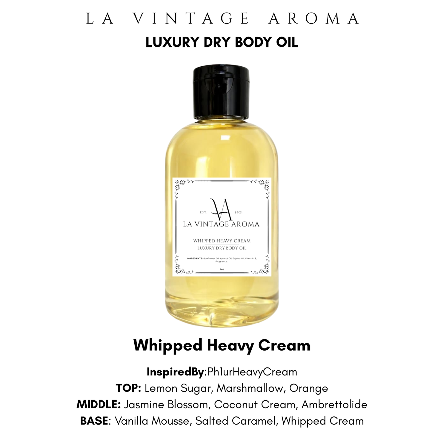 Whipped Heavy Cream Dry Body Oil